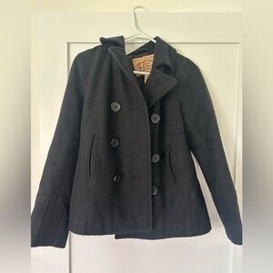 Vintage Aeropostale Black Peacoat